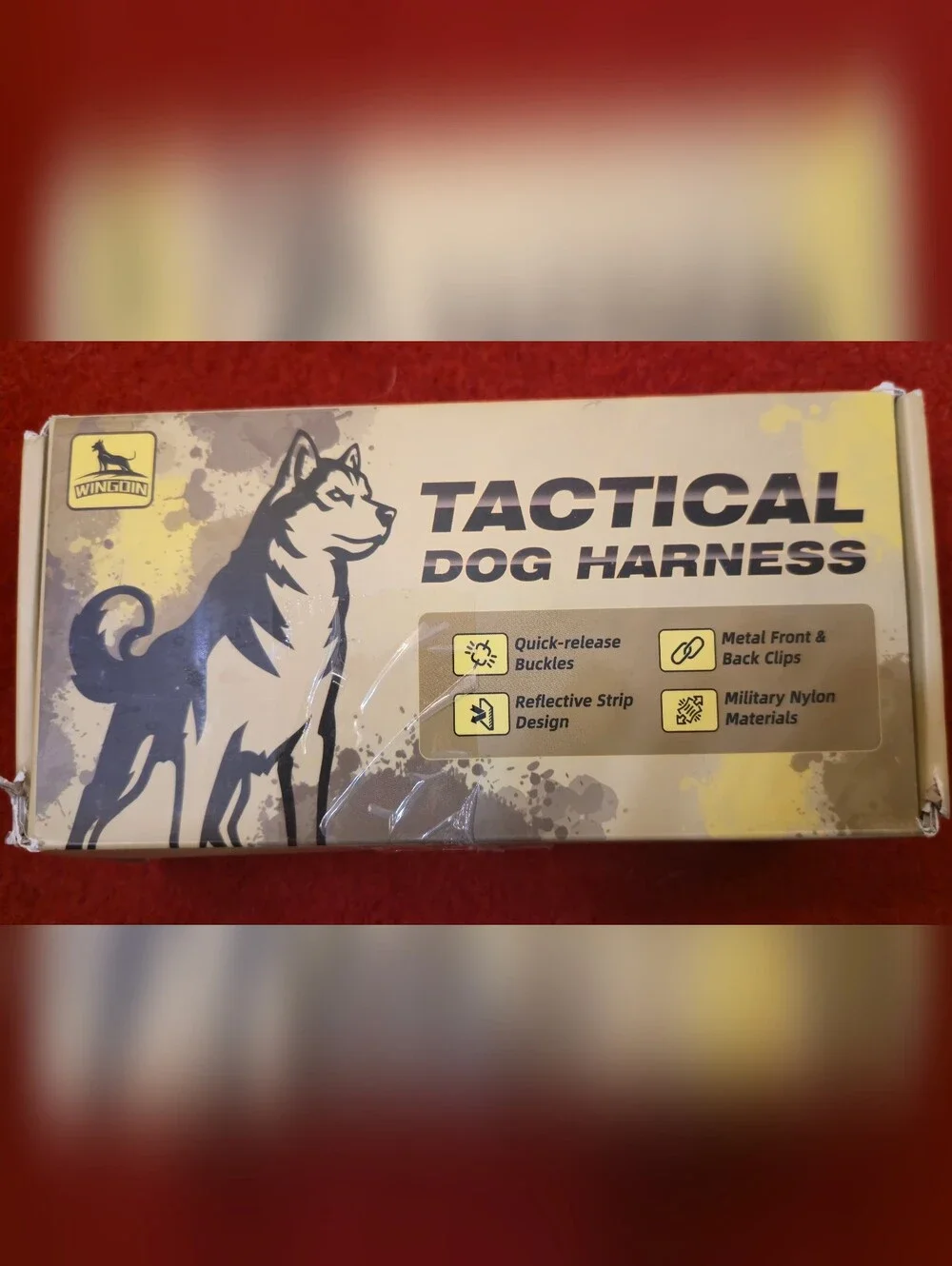 NEW WINGOIN Tactical Dog Harness Medium M No Pull Military Style Materials